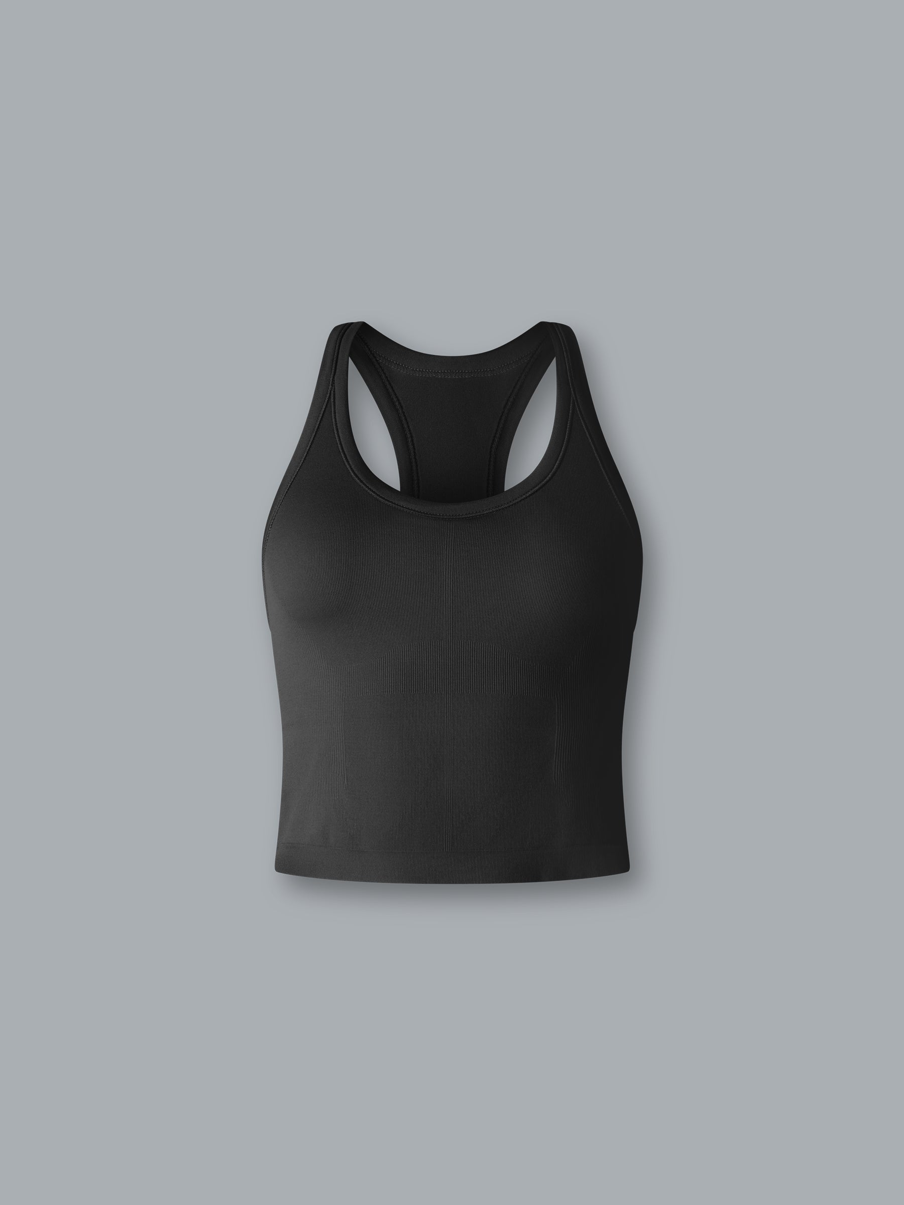CROPPED MUSCLE TANK (RECYCLED) Black
