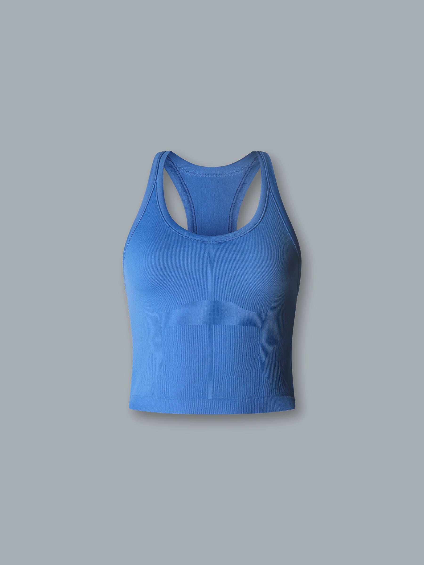 CROPPED MUSCLE TANK (RECYCLED) Vibrant Blue
