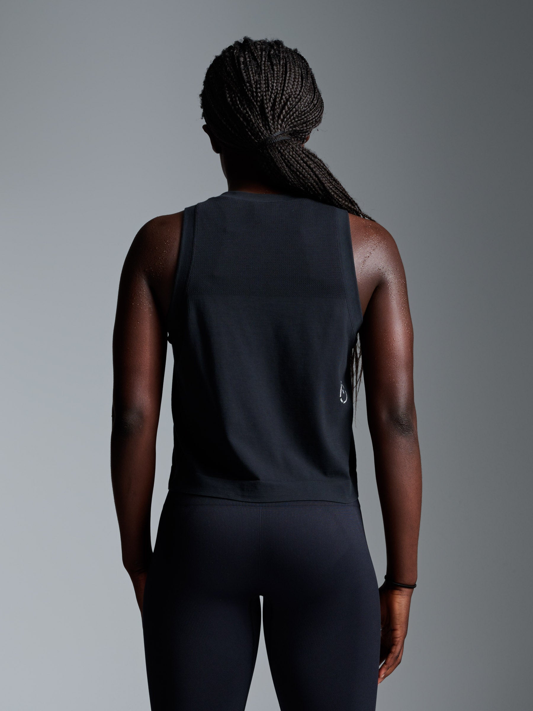 HERE TODAY Cropped Tank Black