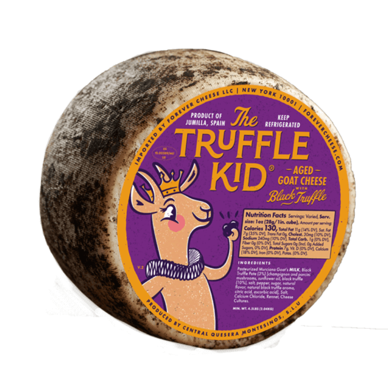 Mitica The Truffle Kid Semi Hard Goat Cheese, 4.5 Lbs