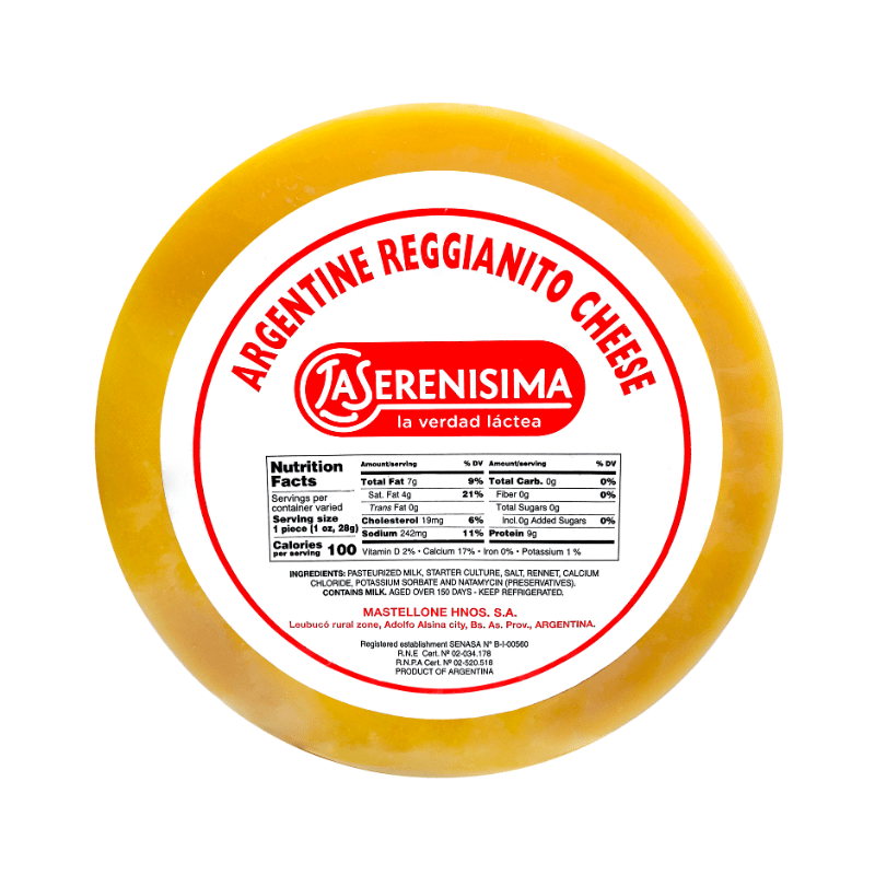 Reggianito Cheese Wheel, 14 lb.