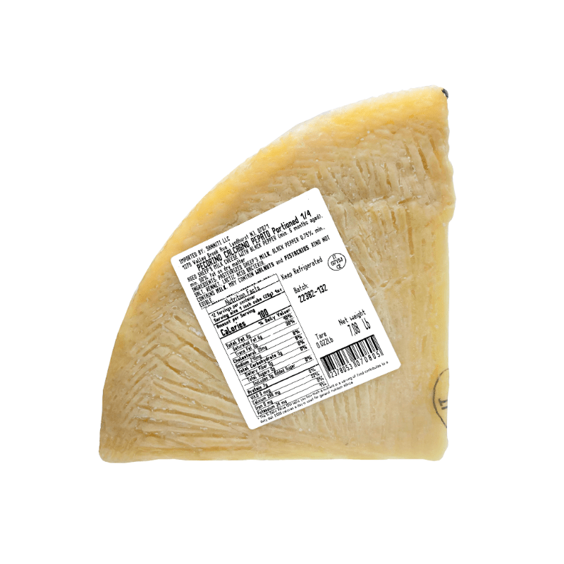 Sifor Calcagno Pecorino with Black Pepper, 7 Lbs